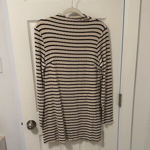 Lulu's Black and Cream Ribbed Dress